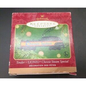 2001 Hallmark Lionel Chessie Steam Special Tender Diecast Train Ornament Box